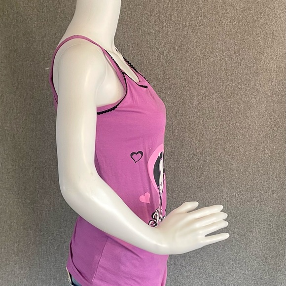 RARE Super Cute Hello Kitty Ladies Tank Top/Camisole with Lacey Straps Flowers - Picture 5 of 6